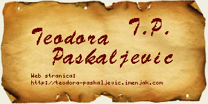 Teodora Paskaljević vizit kartica